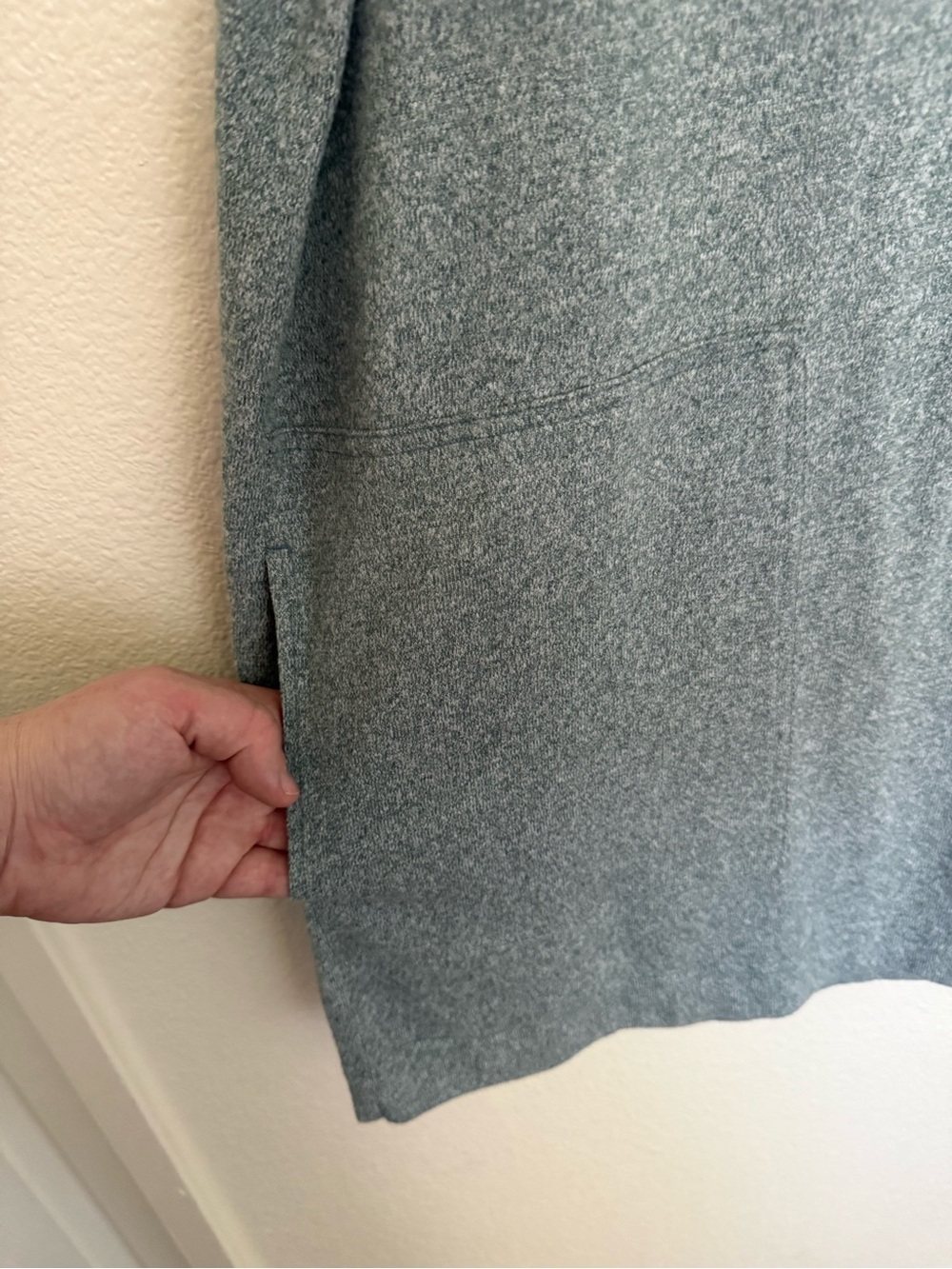 Zenana Soft Melange Hacci T-Shirts Dress - Picture 4 of 5